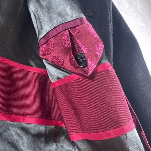 J.CREW Wool Blend Size 0 Womens Large Button Black Long Sleeve Lined Peacoat - Picture 8 of 11